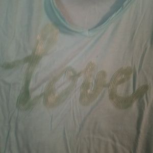 Love tee shirt top size